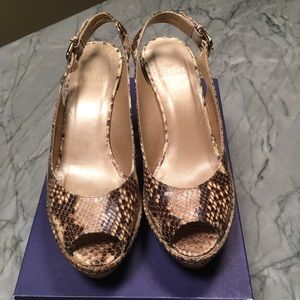 Stewart Weizman platform wedge sandals